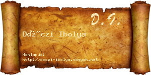 Dóczi Ibolya névjegykártya